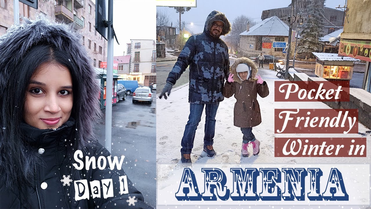 ARMENIA TRIP DAY 1 | Winter in Armenia | First Snow Experience | Tsaghkadzor