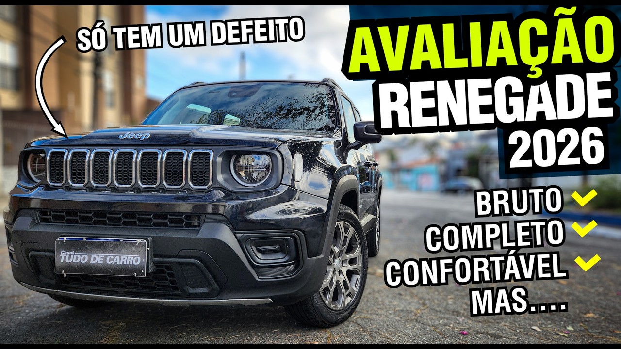 AVALIAÇÃO - JEEP RENEGADE LONGITUDE 2026 - Melhor que  Pulse, T-cross, Tiggo 5x e outros SUVS?
