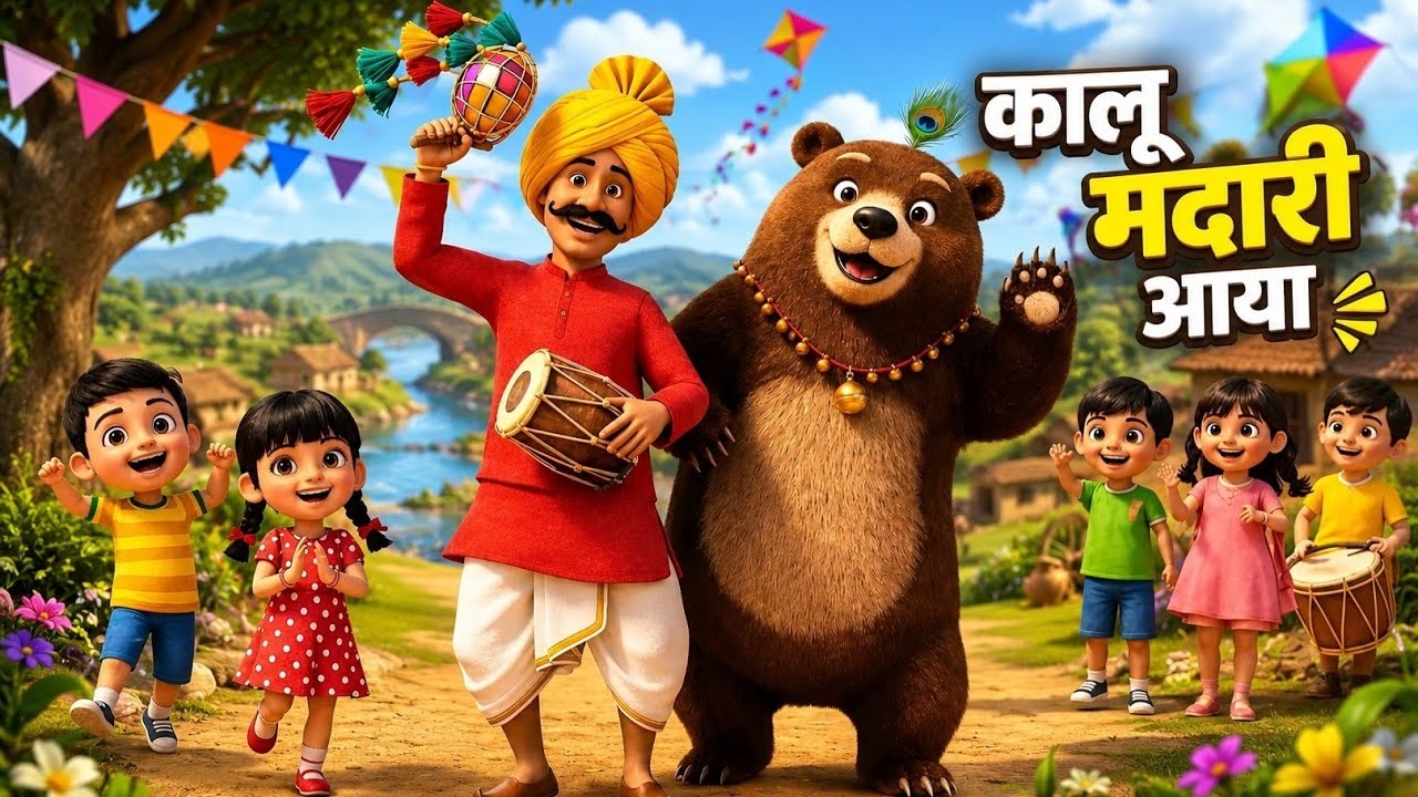 Kalu Madari Aaya | कालू मदारी आया | Hindi Kids Rhymes | Nursery Rhymes for Children - Jolly Rhymes