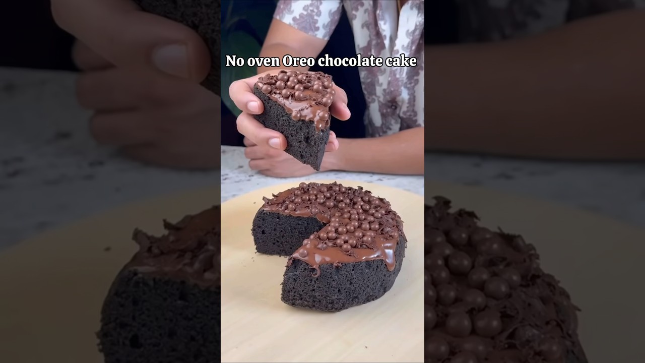 No oven Oreo chocolate cake @WildCookbook #shorts #shortsfeed #cake #oreo #nobake #cakerecipe