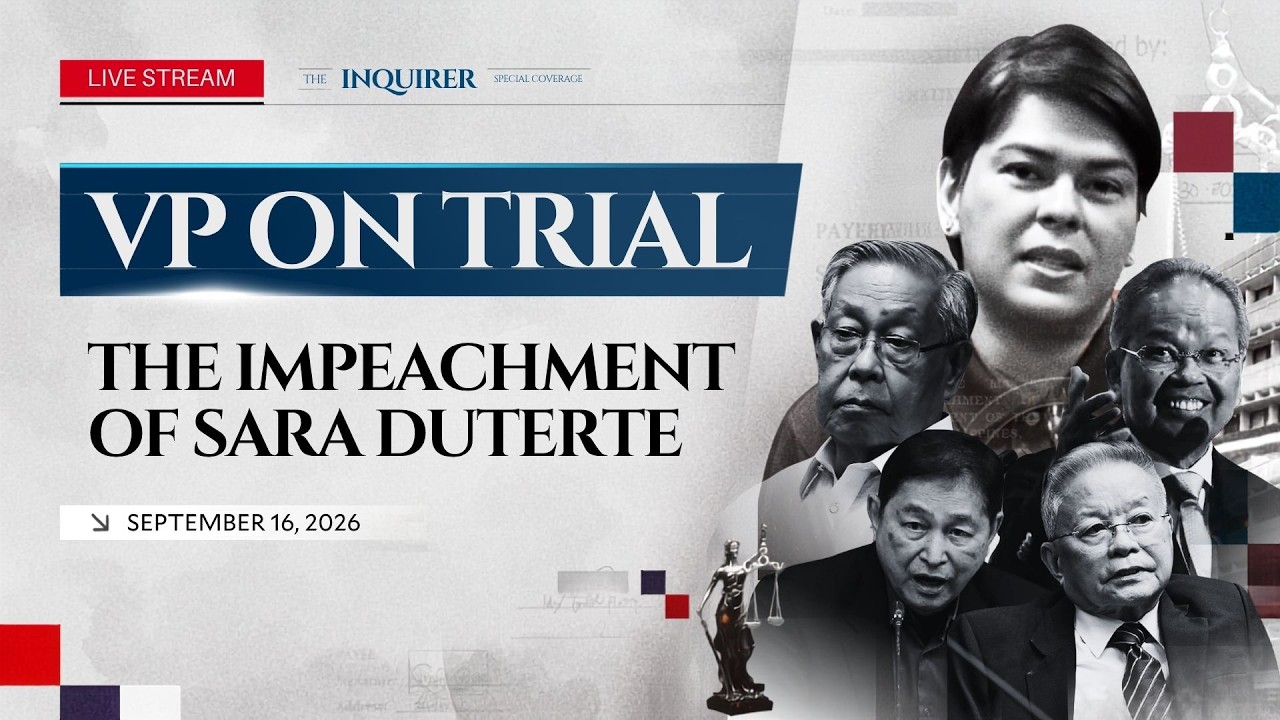 LIVE: Impeachment trial of Vice President Sara Duterte (Day 26) | September 16, 2026
