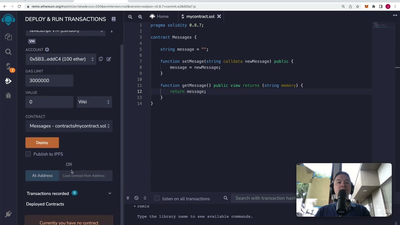 Ethereum smart contract tutorial UNDER 6 MINUTES.