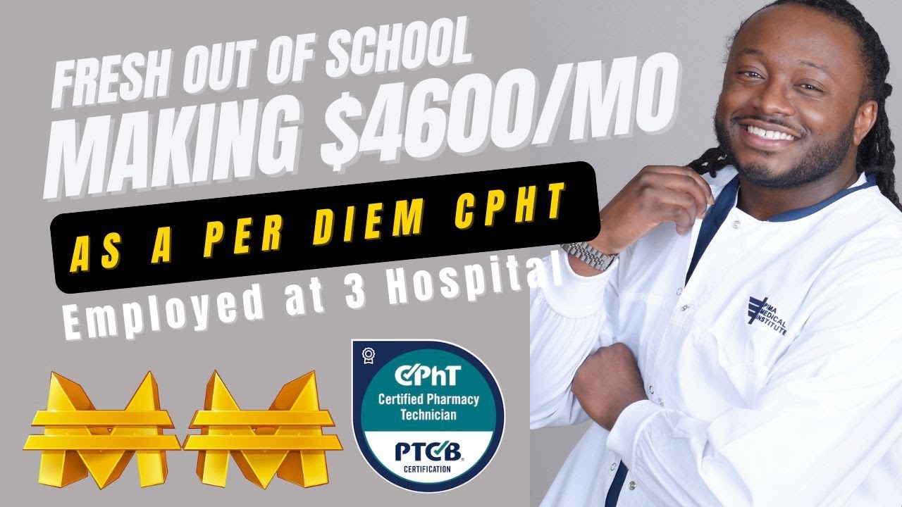 HOW TO MAKE $4600 A MONTH AS A CPHT | HOW MUCH DOES HOSPITAL PHARMACY TECHNICIANS MAKE ?