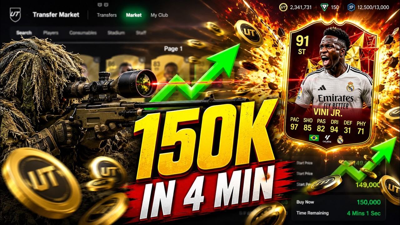 150K IN 4 MINUTES?! 🤯 EA FC FUT Sniping Bot | FIFA Autobuyer