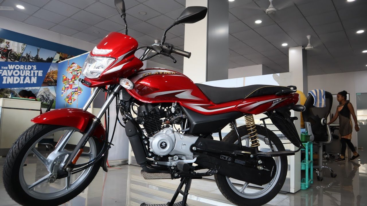 New Platina 100 Red colour Review | new safety features update 💪Platina 100cc Bike On Road Price