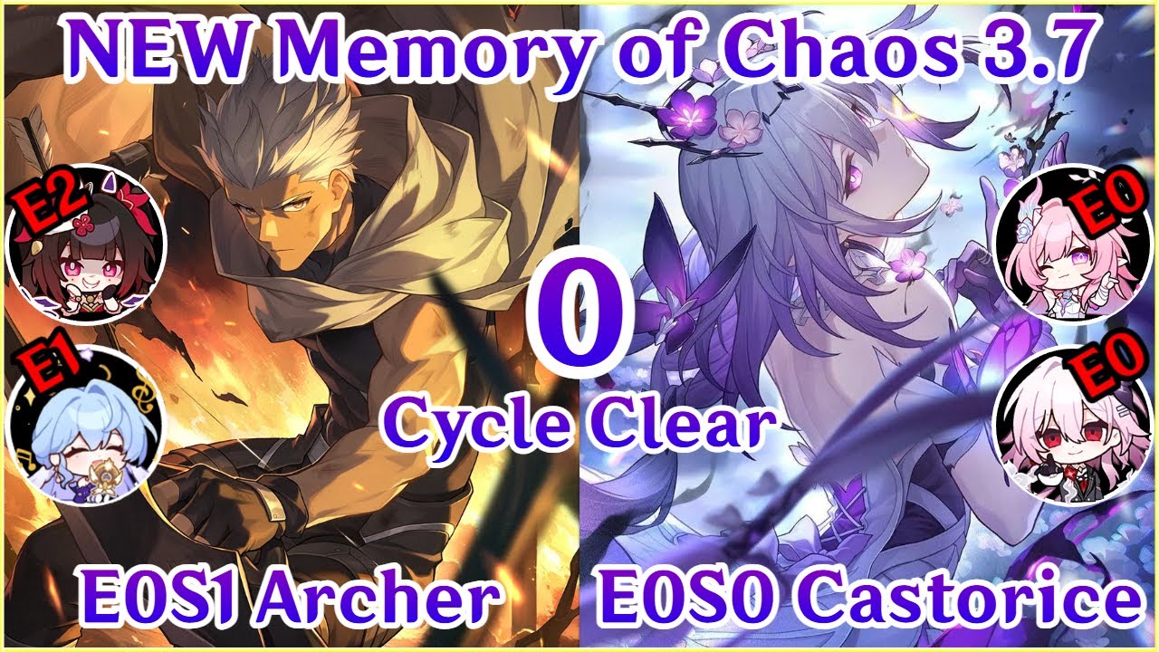 HIGHEST HP MOC EVER! E0S1 Archer x E0S0 NLE Castorice True 0-Cycle Clear | Honkai Star Rail 3.7