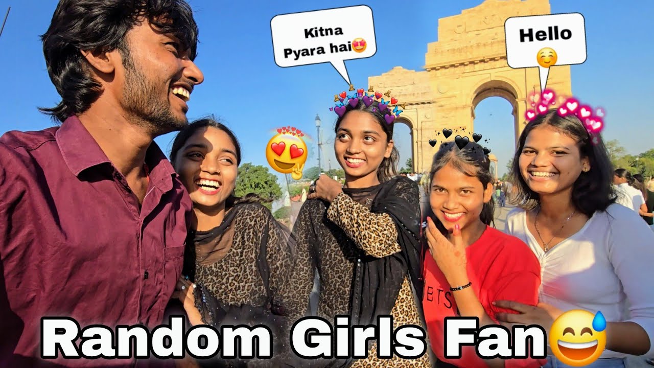Randomly Girls Fans in India gate😅🤩 || Guddu Vlogs