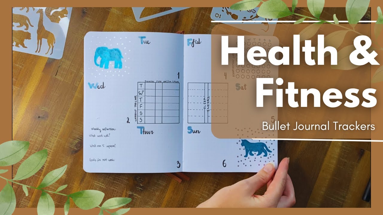 Health & Fitness Bullet Journal Trackers | Easy Weekly Layouts