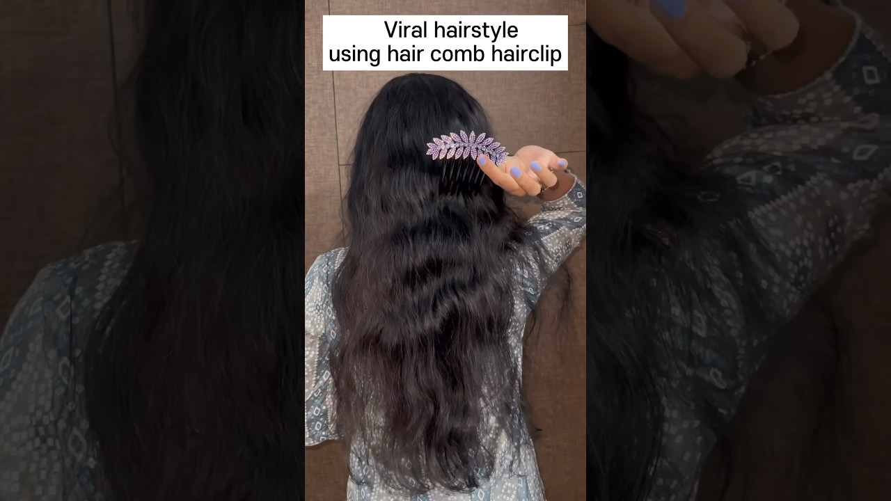 Viral hairstyle using hair comb clip #trendyhairstyles #hairstyle #hairstyleinspo #easyhairstyle