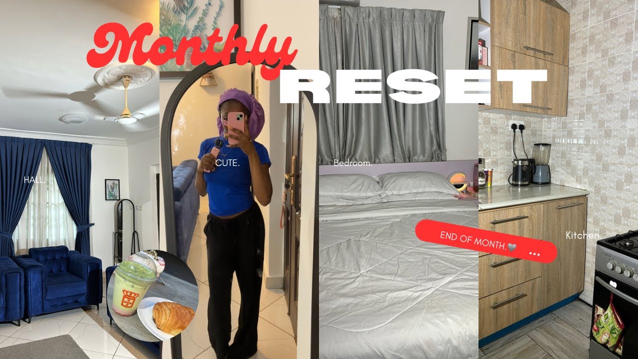 MONTHLY RESET||hall reset+kitchen reset+bedroom reset+bathroom reset+a day in my life||🌷✨💓