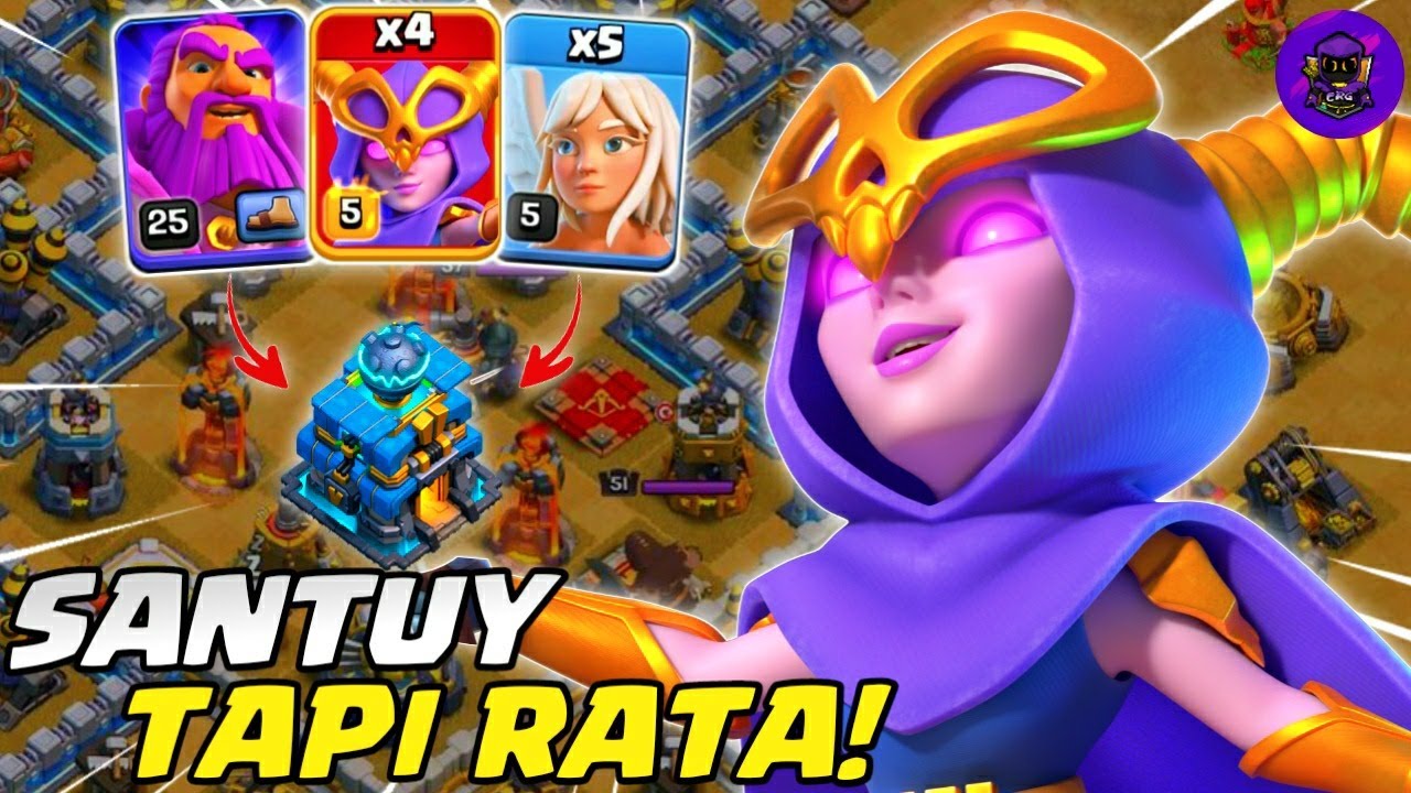 SANTUY TAPI PASTI!! WARDEN WALK + SUPER WITCHES - STRATEGI PUSH TH 12 | COC INDONESIA