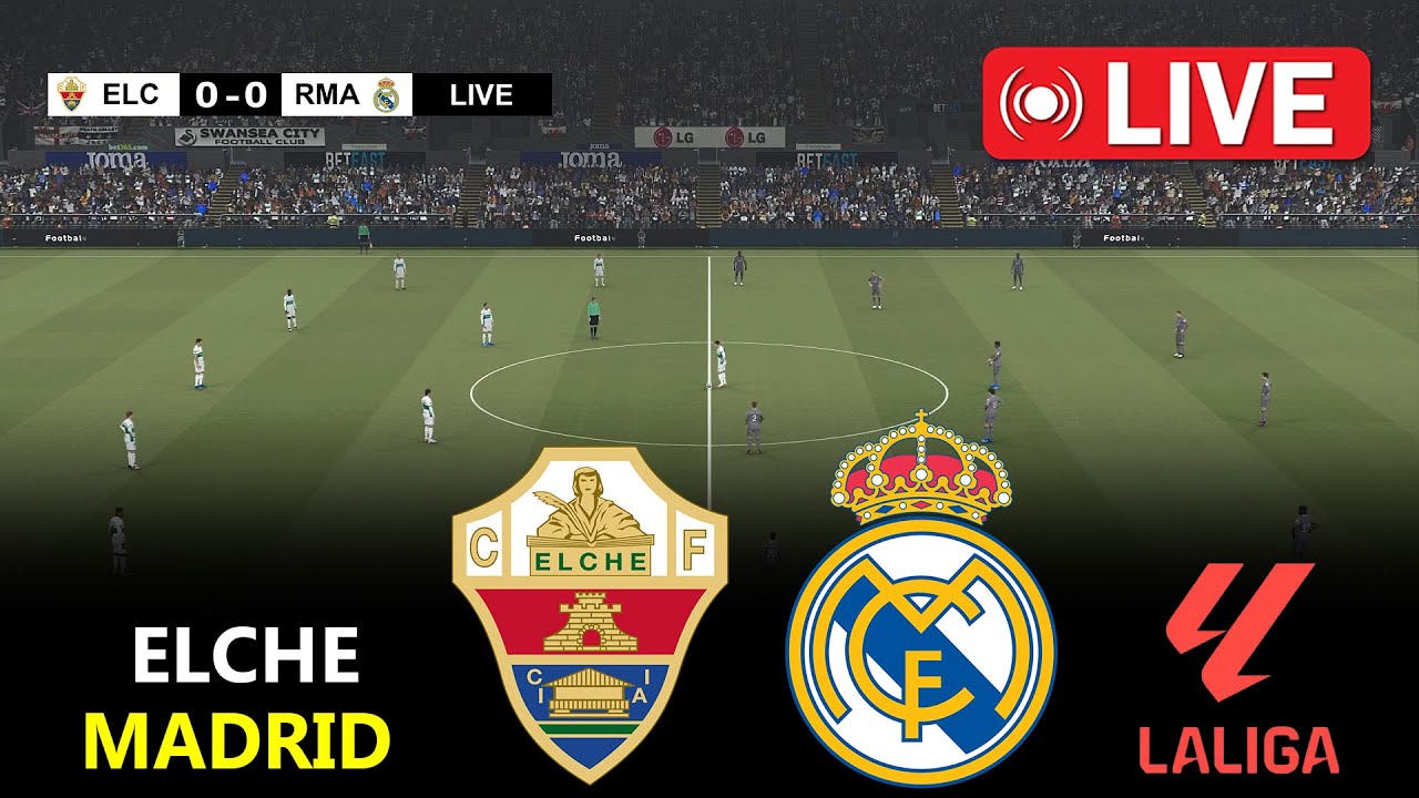 Elche vs Real Madrid | La Liga 2025/26 | Full Match Streaming | PES 21 Simulation Gameplay