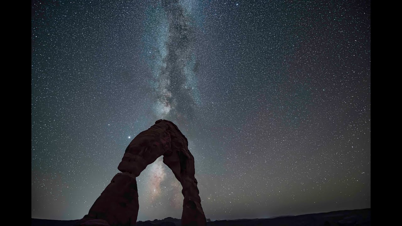 Delicate Arch Milky Way Timelapse