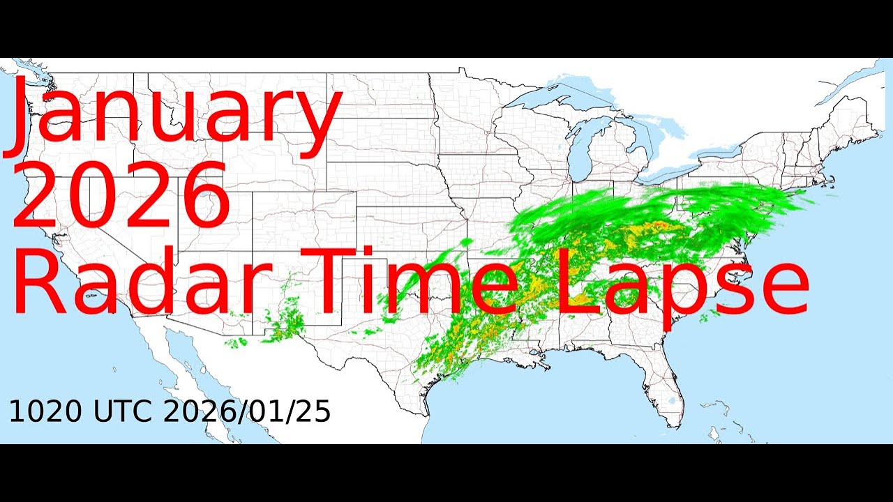 January 2026 US Weather Radar Time Lapse Animation