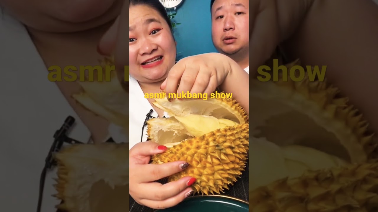 【ASMR Mukbang Show】#50 Today let's try to eat durian with me #short #水果 #asmr #fruit #asmreating