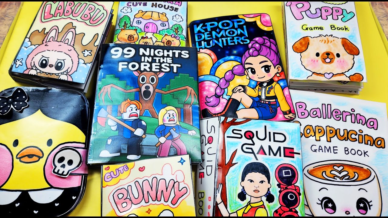 2025 Best GameBook COMPILATION | Squid game | 99 nights in the forest | Kpop demon hunters #paperdiy
