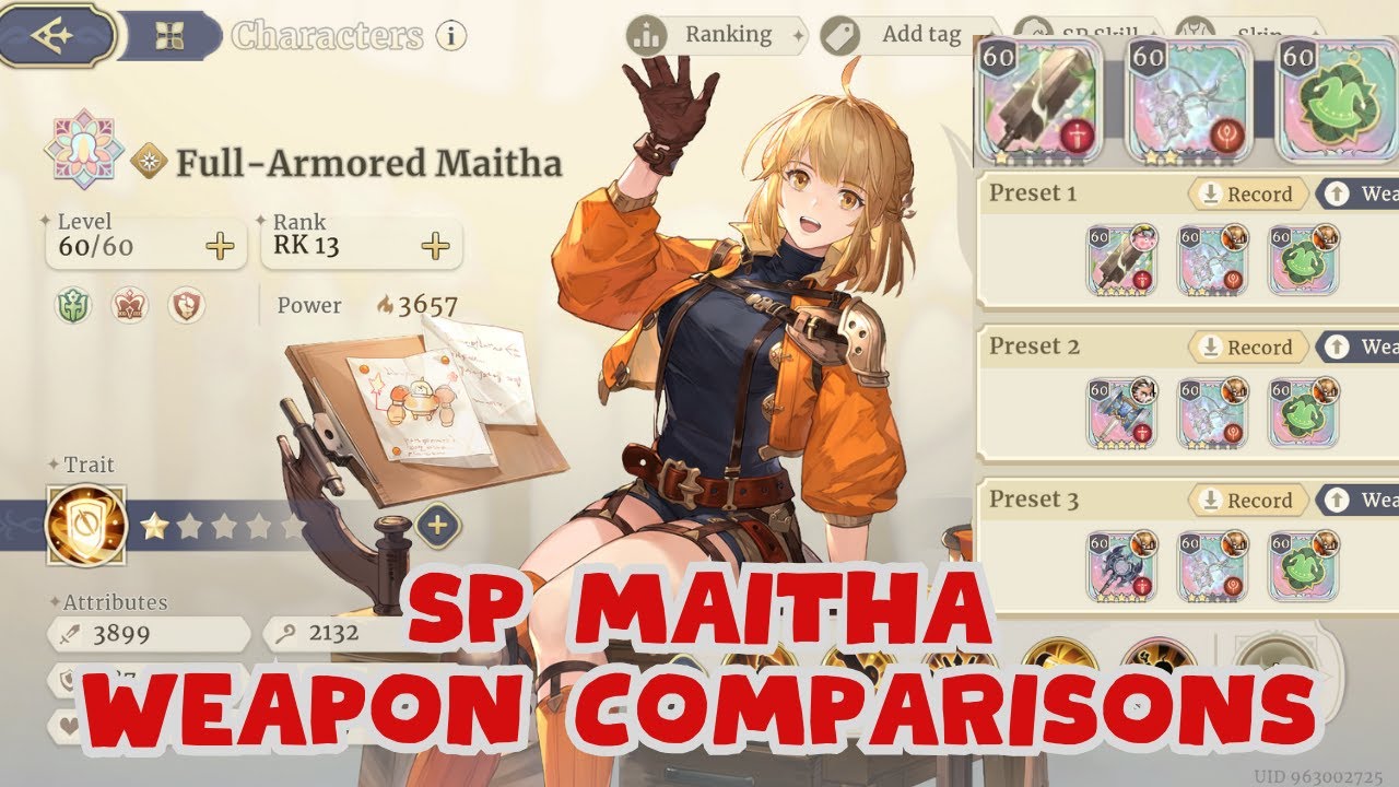 SP MAITHA SIG VS F2P WEAPON COMPARISONS [SWORD OF CONVALLARIA]