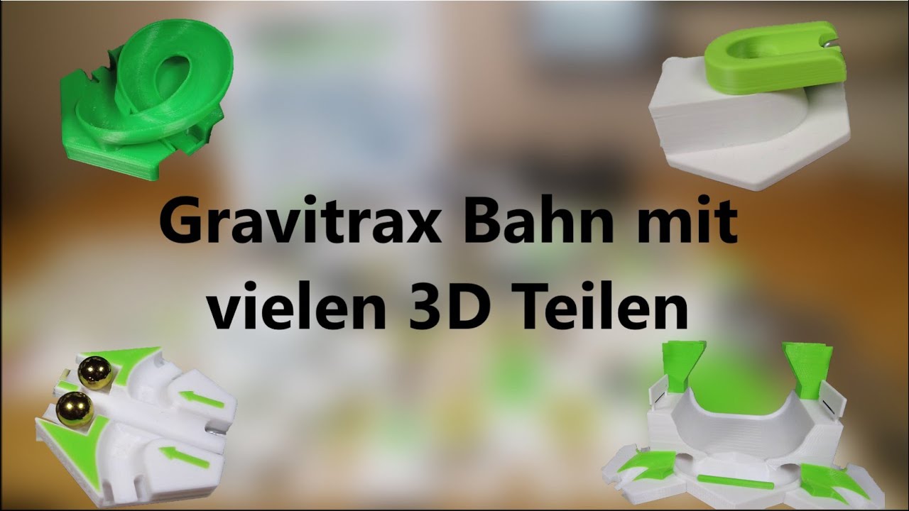 Gravitrax Bahn mit vielen neuen 3D Teilen (Duellsteine, Halfpipe, Elektrischer Lift)