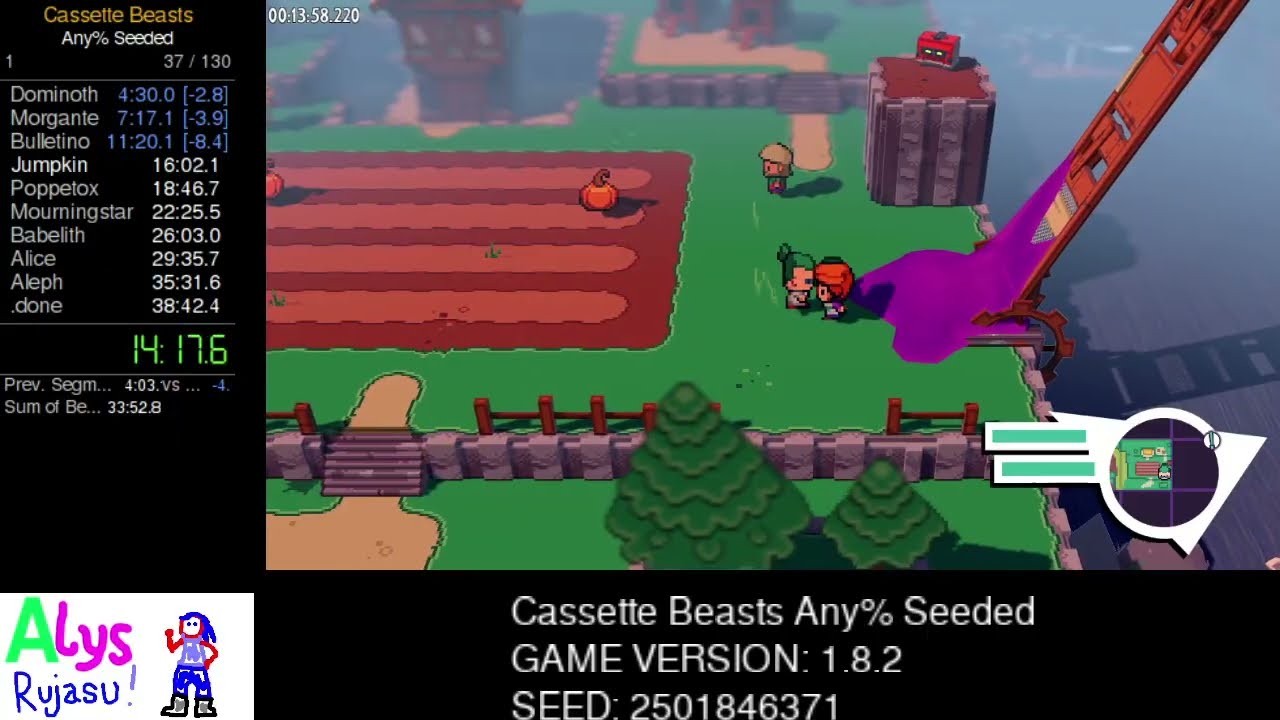 Cassette Beasts Any% Seeded in 36m15s IGT