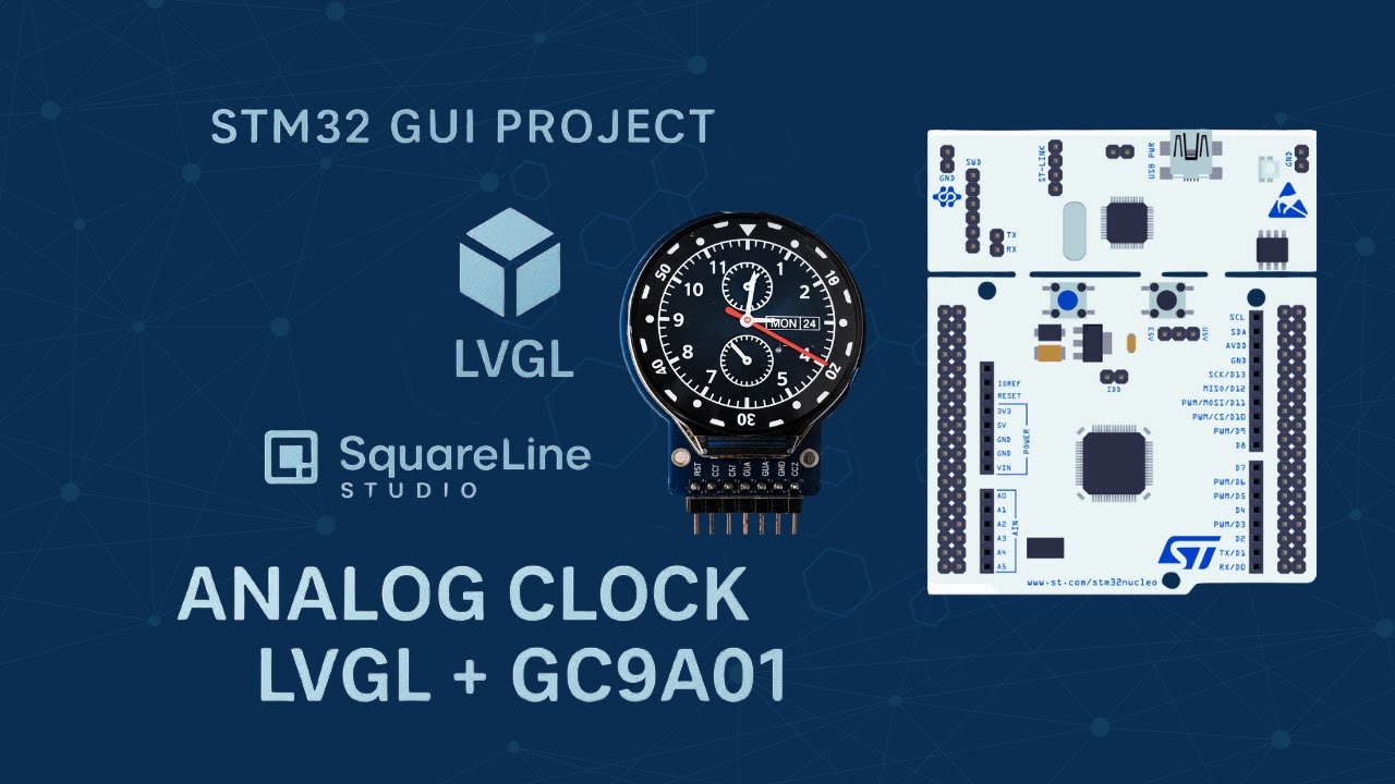 STM32 Analog Clock on GC9A01 Display | LVGL + SquareLine Studio (Part 2)