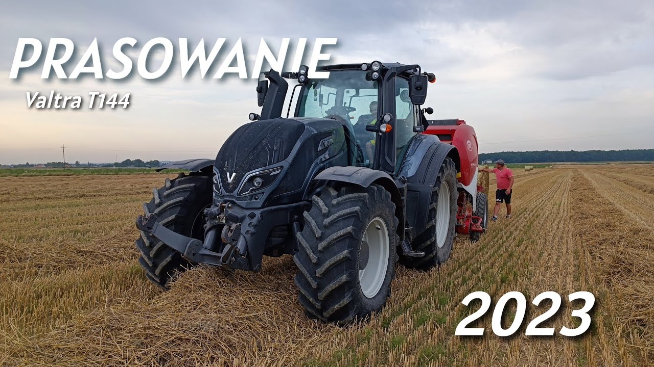 🇵🇱 Prasowanie u Nas 2023 ☆ Valtra T144 Lely RP 445 ☆  🇵🇱