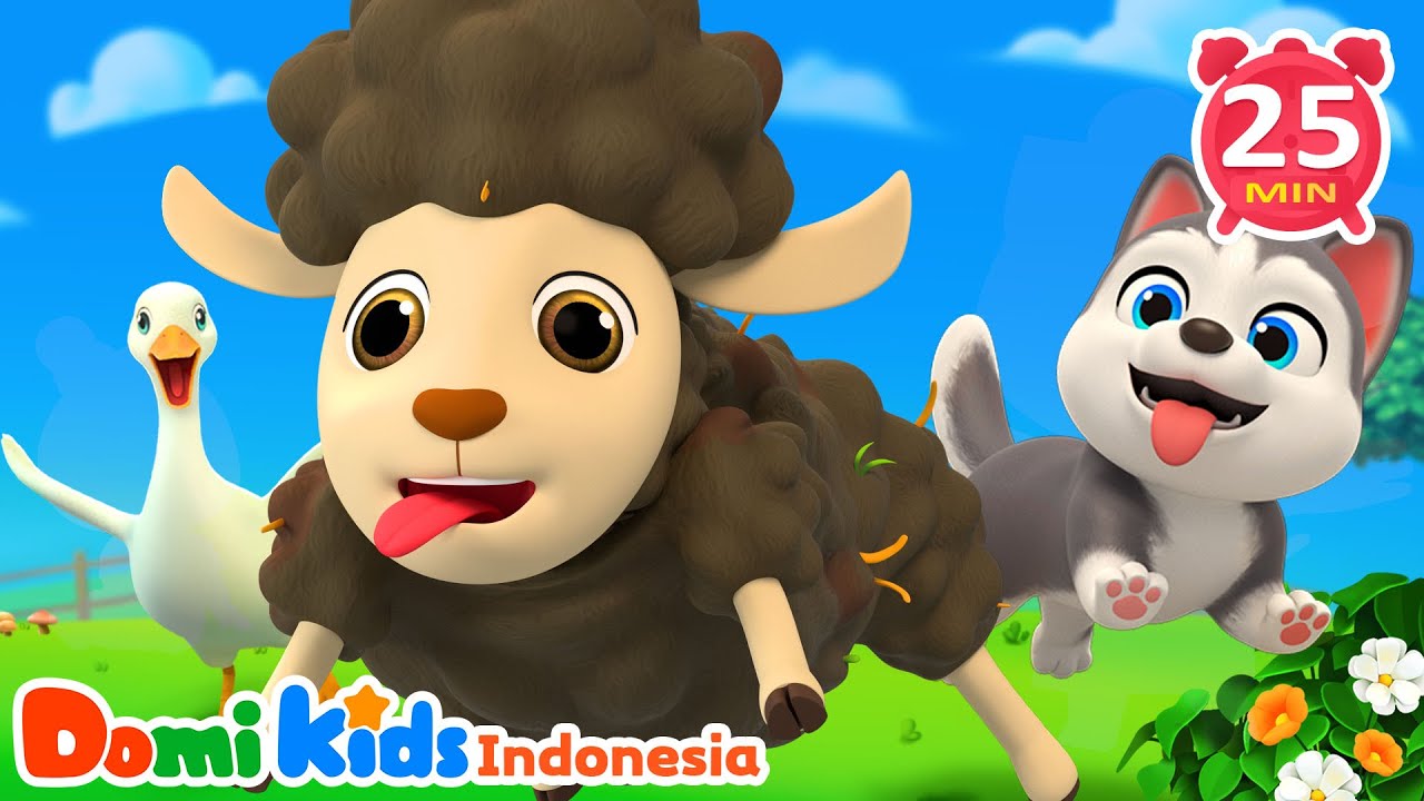 Domba Hitam Baa Baa 🐑| Lagu Gerak & Lagu Hewan | Domi Kids Pesta Hewan - Lagu Anak