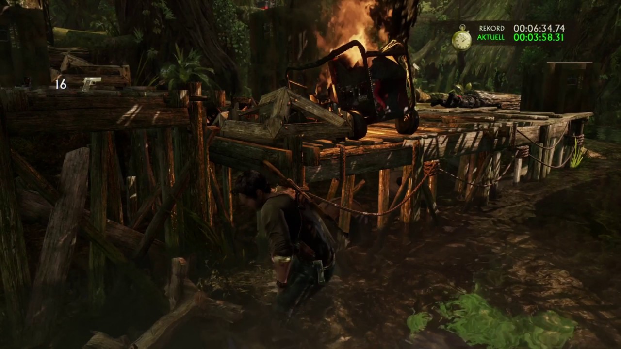 Uncharted 2 - Kapitel 3 Speedrun 06:09:76 (Trocken bleiben)