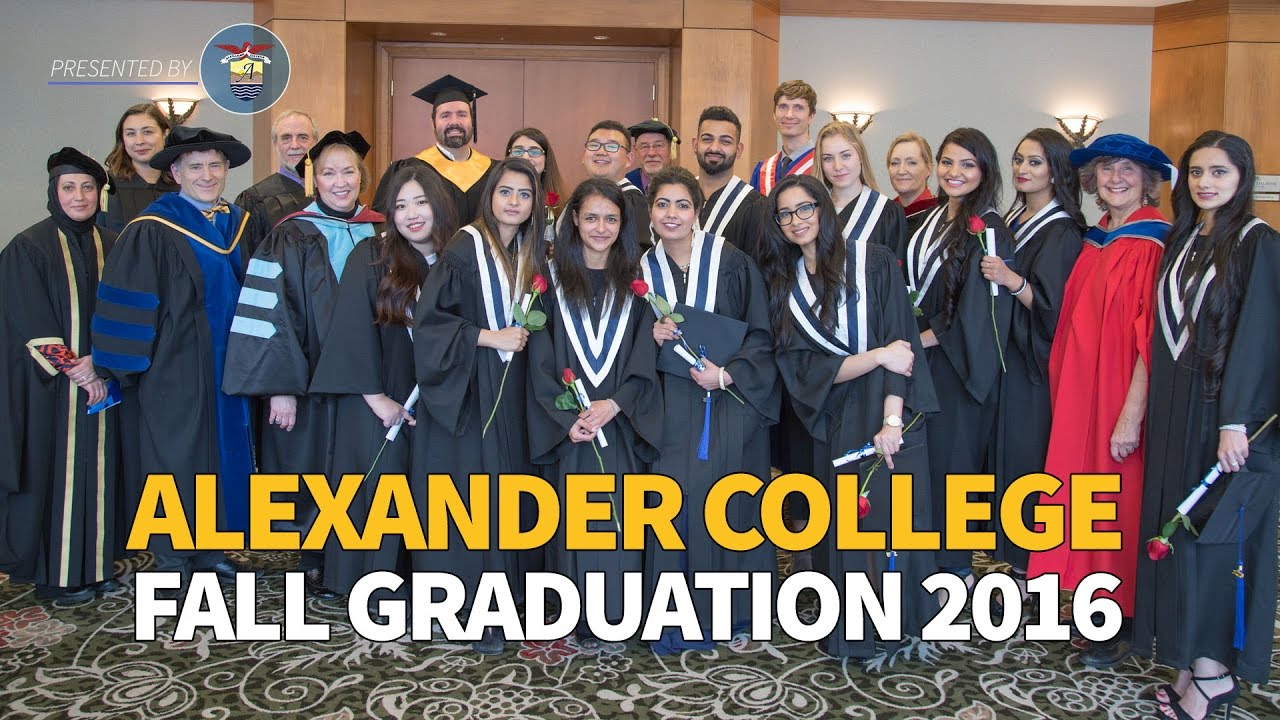Fall Graduation at Alexander College (2016)