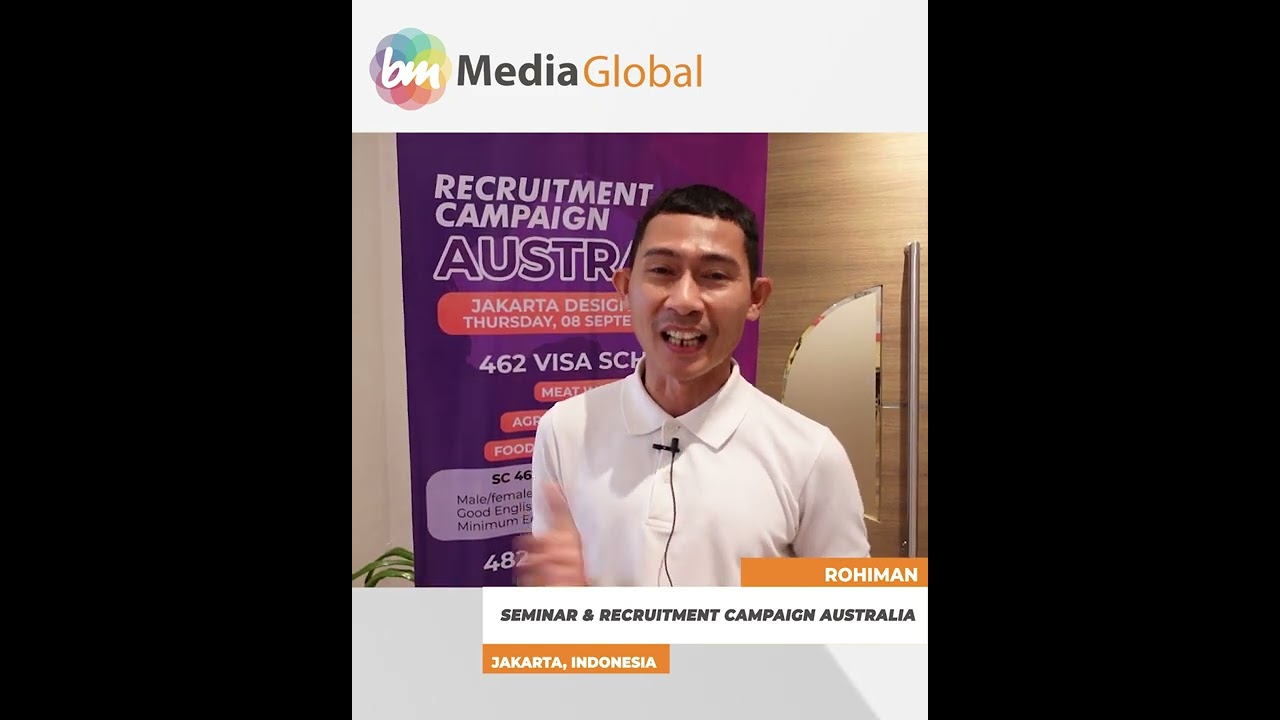 TESTIMONI PESERTA BUSINESS SEMINAR & RECRUITMENT CAMPAIN AUSTRALIA, JAKARTA 08 SEPTEMBER 2022