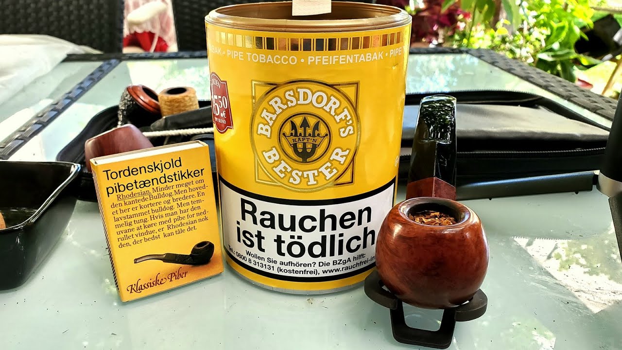 🇩🇪🇺🇸 Pfeife rauchen  |  Von Eicken »Käptn Barsdorfs Bester Pfeifentabak Golden Blend« | Pfeifentabak