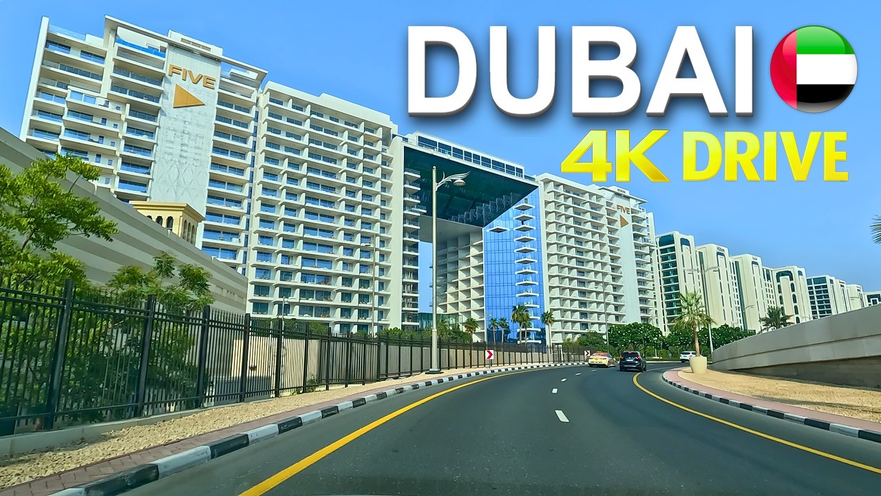 [4K] DUBAI Drive 🇦🇪 | Jumeirah Lake Towers to Palm Jumeirah’s Golden Mile via Dubai Marina, UAE