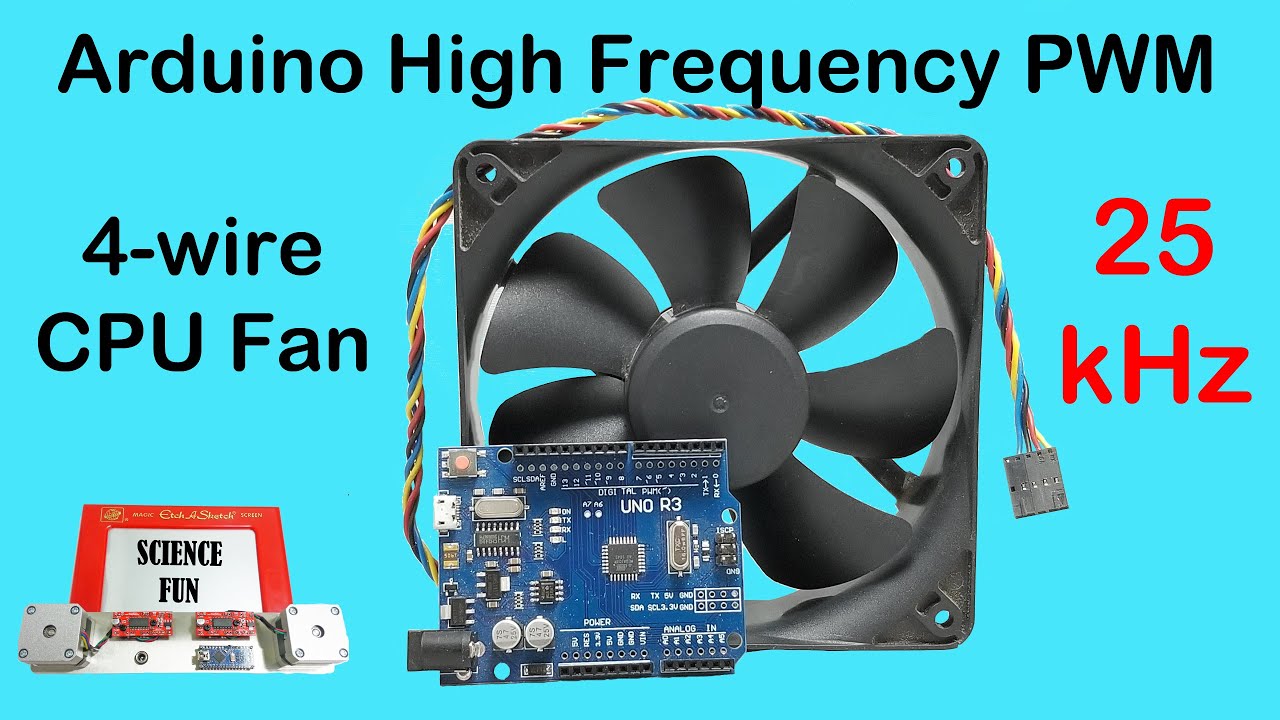 Arduino Fan Control using High Frequency 25kHz PWM // 4-Wire CPU Fans