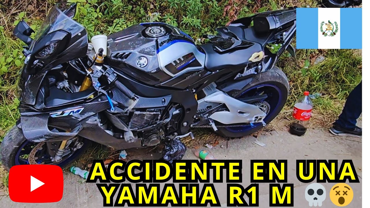 CAIDA en una YAMAHA R1 M 