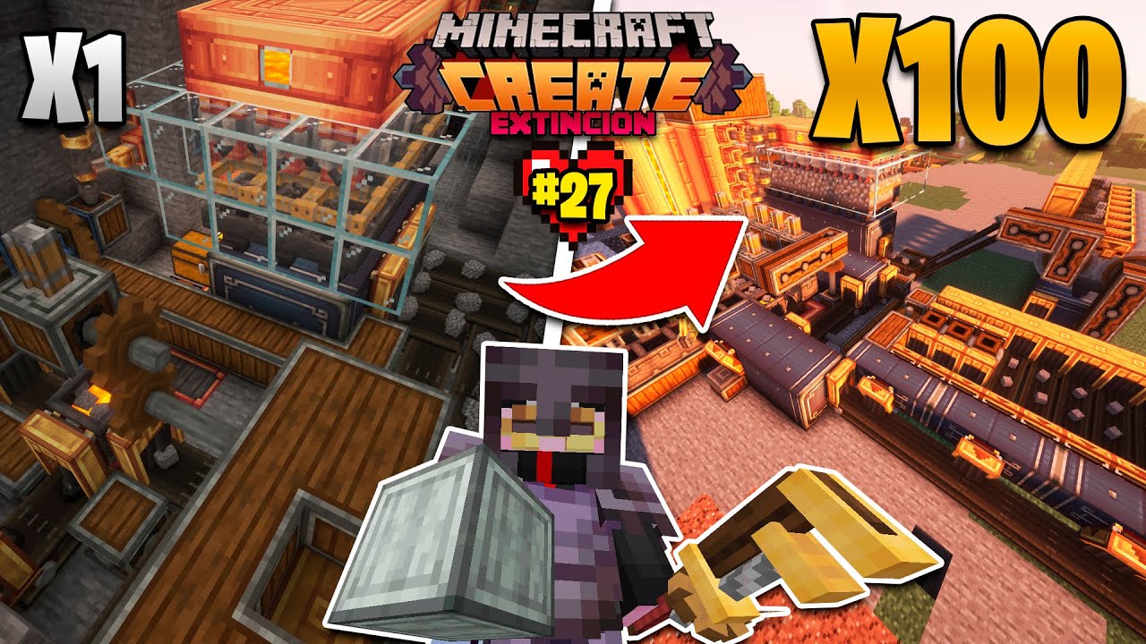 ✅ MEJORE la fabrica de ALEACION DE ANDESITA! en minecraft survival CREATE MOD!