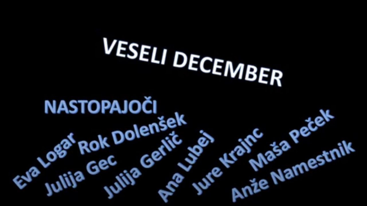 Glasbeni Veseli DECEMBER