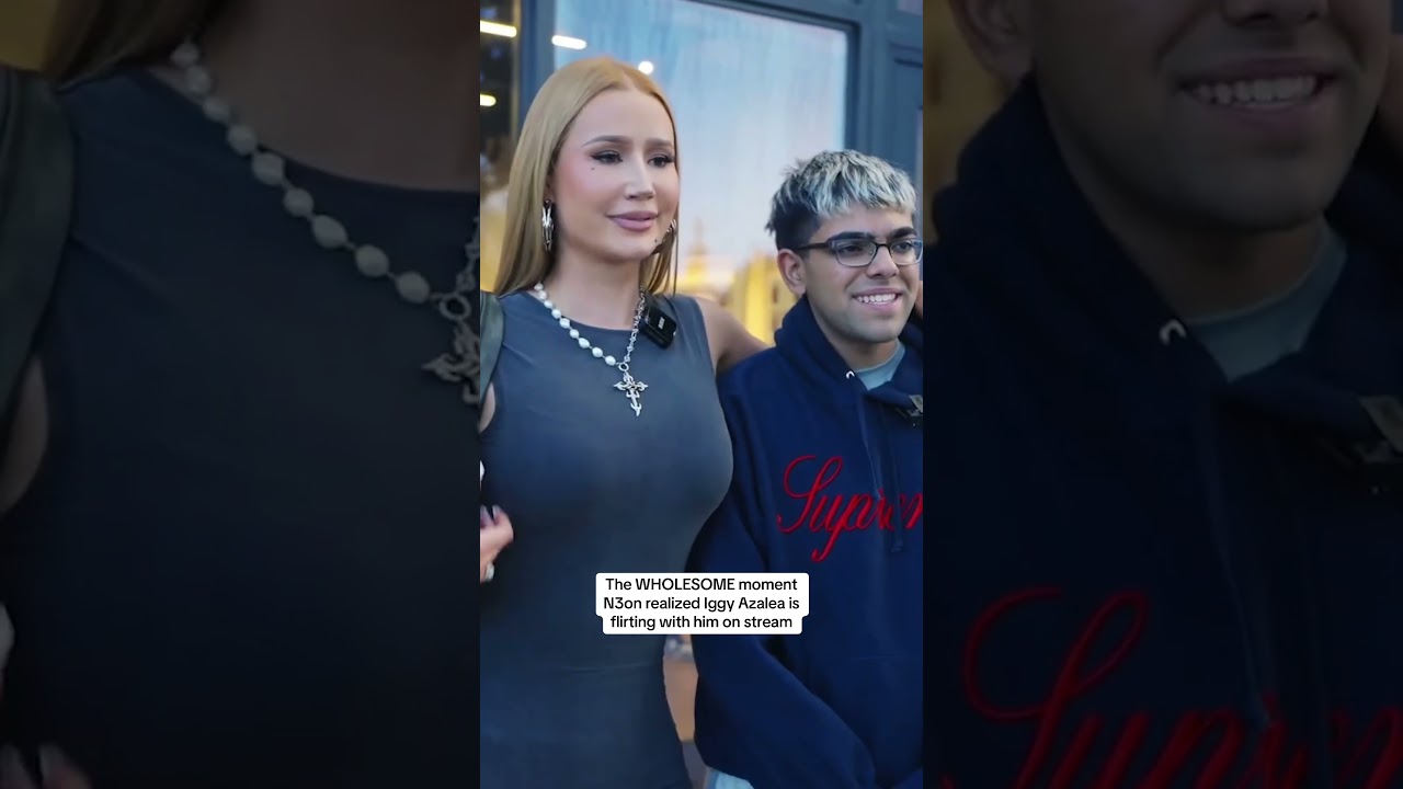 The WHOLESOME moment N3on realized Iggy Azalea is flirting with him on stream | #n3on #n3onclips
