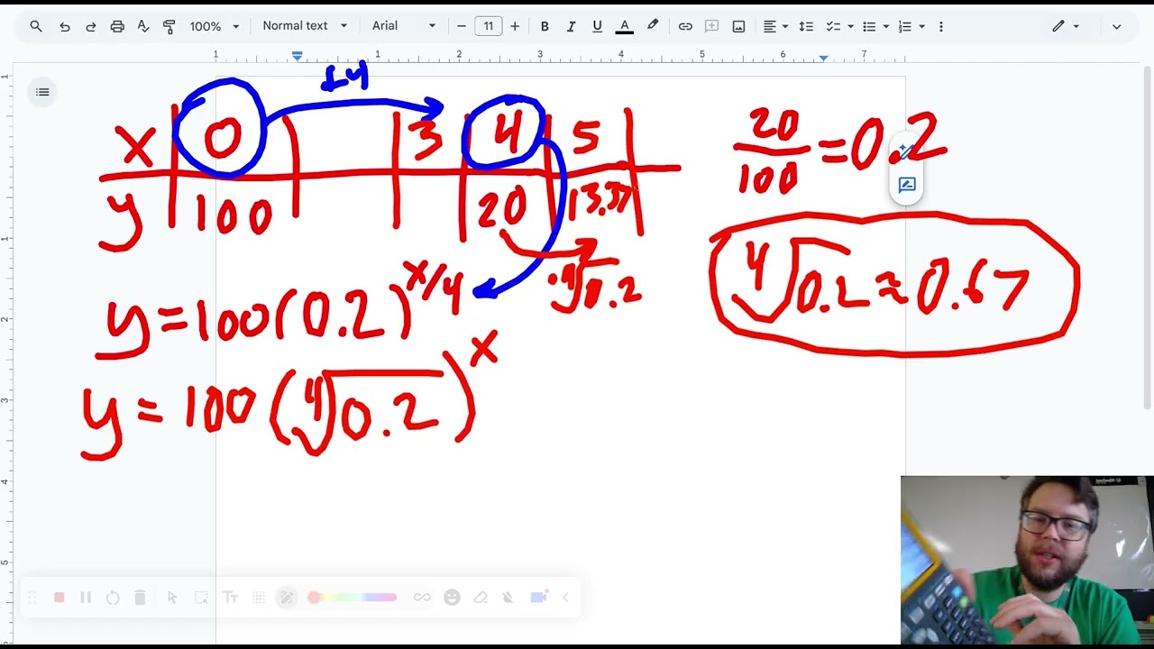 Exponential Functions: Working Forwards and Backwards with Equations