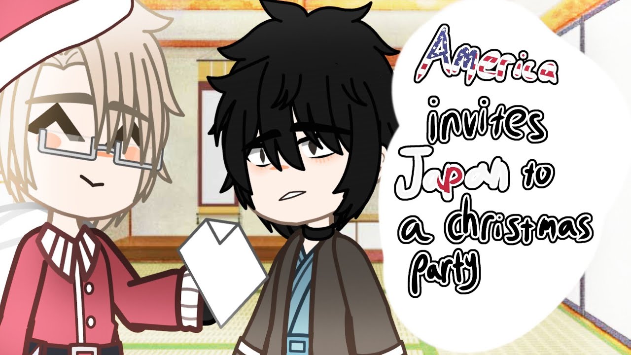 America invites Japan to a christmas party | Hetalia | Gacha Club