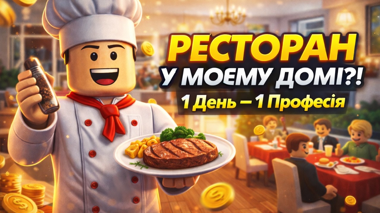 РЕСТОРАН У МОЄМУ ДОМІ?! 🍕 1 День – 1 Професія в Brookhaven у Роблокс