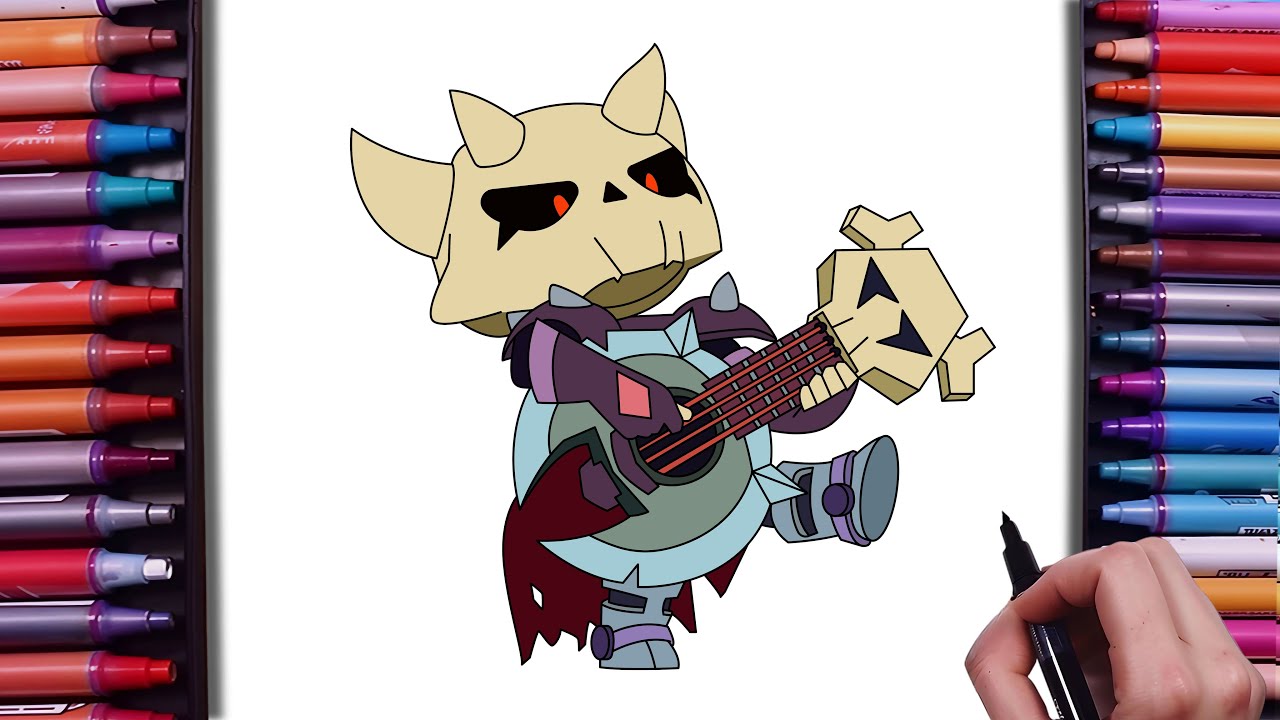 How to Draw Possessed Poco From Brawl Stars | Step by Step Easy Drawing Tutorial