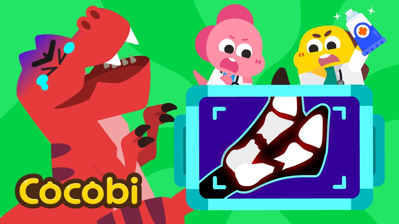 Coitadinho! O dinossauro machucou o osso!🦖🦴 | Músicas de Dinossauros para Crianças | Cocobi