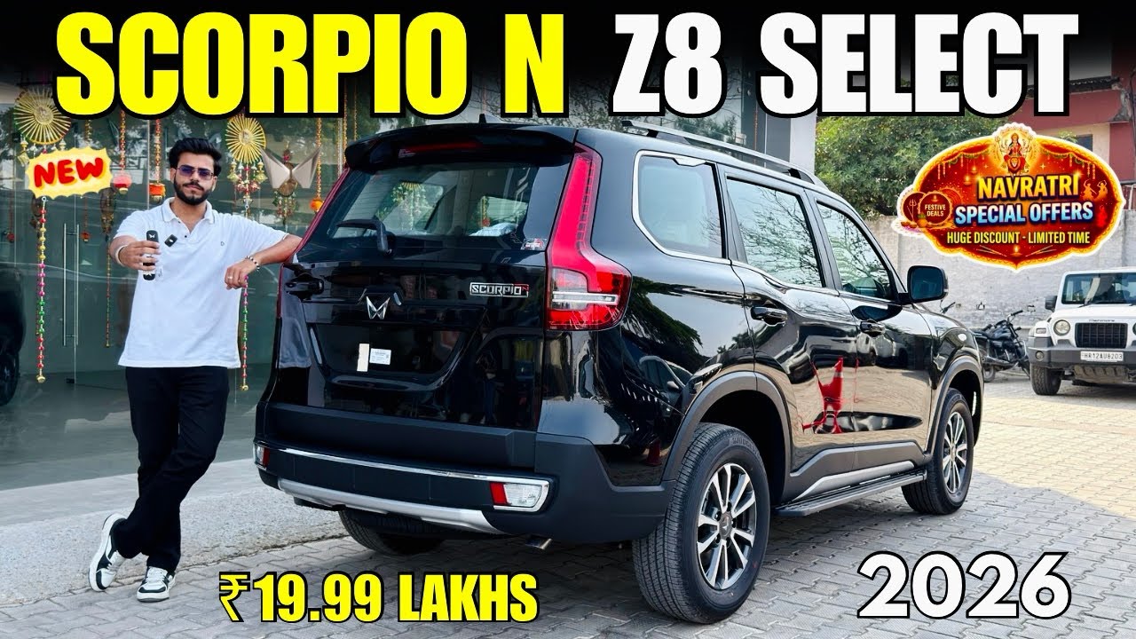 Mahindra Scorpio N Z8 Select 2026 Detailed Review ✅ Scorpio N Z8 Select Diesel AT Price & Features 🔥