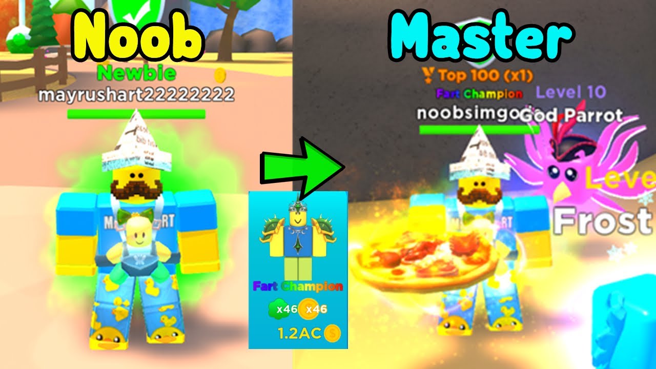 Unlocked The Best Fart Champion Rank & Food! - Fart Simulator Roblox