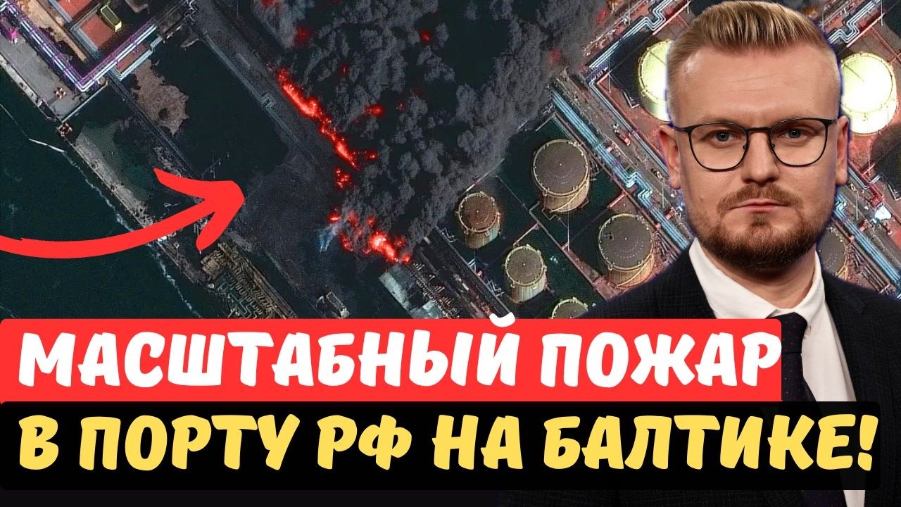 РФ В ОГНЕ: Украина СНОВА УСПЕШНО атаковала порт Усть-Луга! - Печий