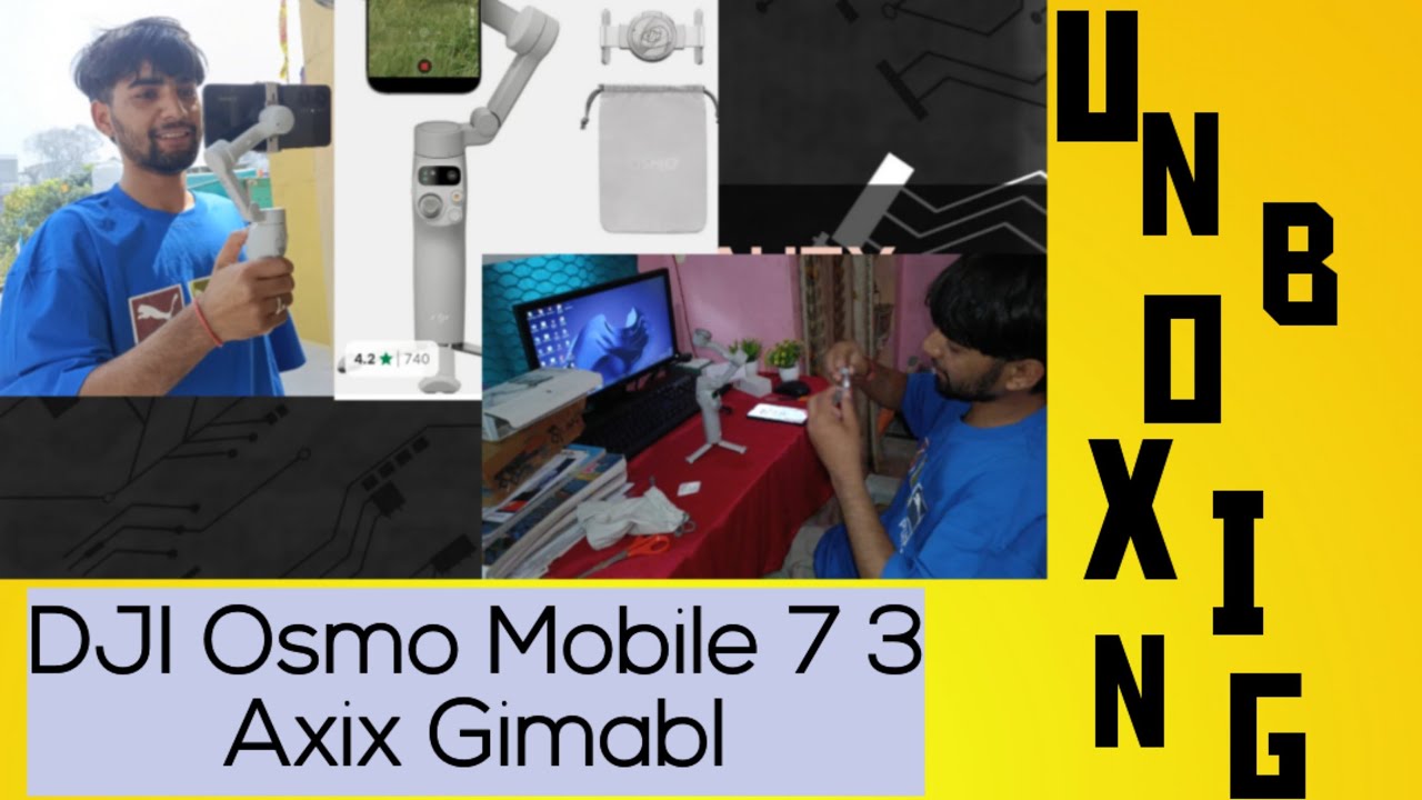 Unboxing😱DJI Osmo Mobile 7 3 Axix Gimbal 😀