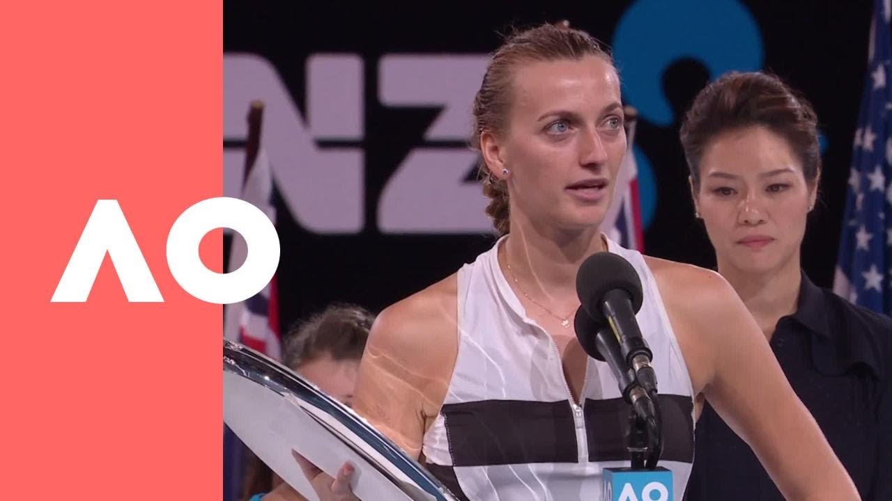 Petra Kvitova's emotional speech (F) | Australian Open 2019