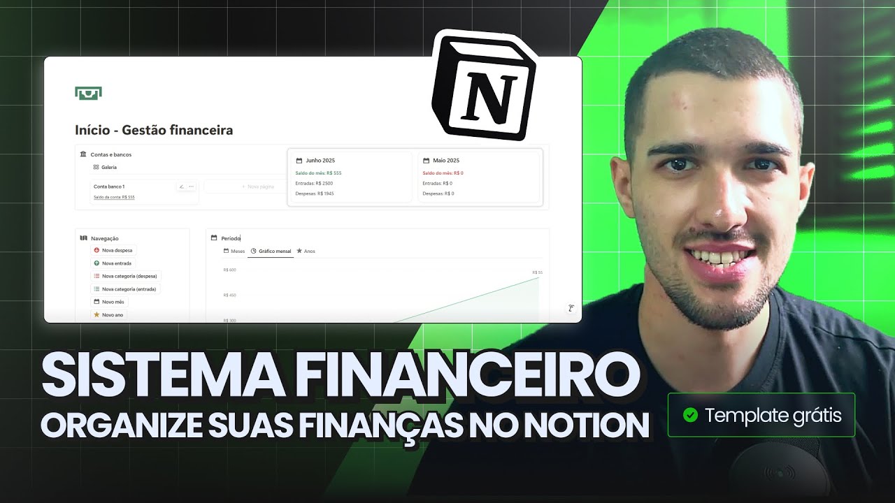 Criei o MELHOR SISTEMA FINANCEIRO no NOTION em MENOS de 1 HORA (com template grátis)