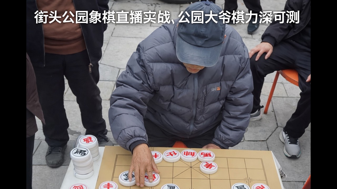 街头公园象棋直播实战，公园大爷棋力深不可测