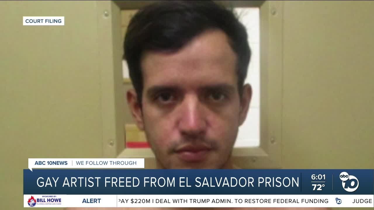 Gay makeup artist tearfully reunited with family after release from El Salvador