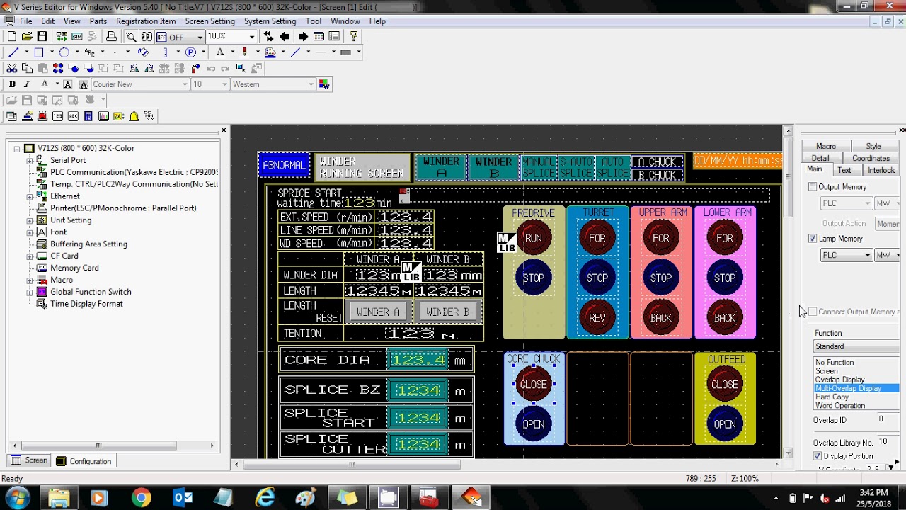 hakko touch screen 712s  programming and communication